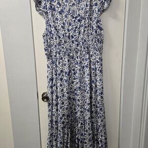 Lucky Brand Blue and White Floral Dress